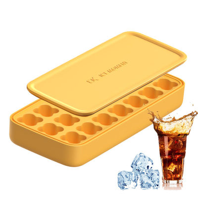 21 Compartments Four Leaf Clover Ice Cube Silicone Molds With Lid Customized