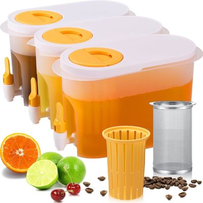3.9L Large Refrigerator Ice Drink Container Plastic Juice Coffee Maker Cold Brew Filter Water Kettle With Spigot
