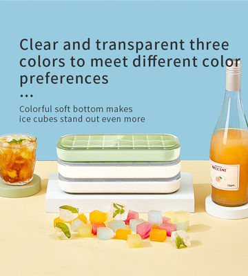 Plastic Soft Sole Refrigerator Ice Cube Maker Tray Small Square Ice Cube Tray