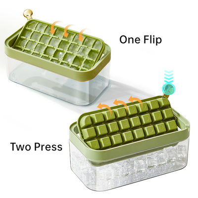 Fridge Multilayer Stackable Ice Cube Trays 32 Grids Flip Out Custom Ice Cube Molds