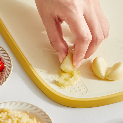 3 Colors 3 Sizes Plastic chopping Double Side  Reversible Antibacterial Cutting Board With grinding area & Deep Drip Juice Groove