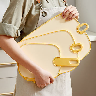 3 Colors 3 Sizes Plastic chopping Double Side  Reversible Antibacterial Cutting Board With grinding area & Deep Drip Juice Groove