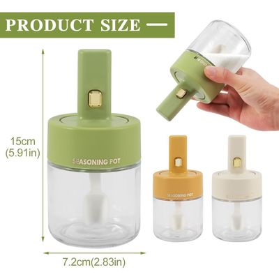Customized Packaging Airtight Clear Seasoning Spice Container Glass Condiment Jar Set
