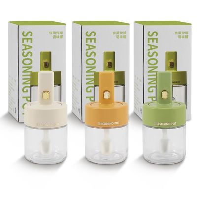 Customized Packaging Airtight Clear Seasoning Spice Container Glass Condiment Jar Set
