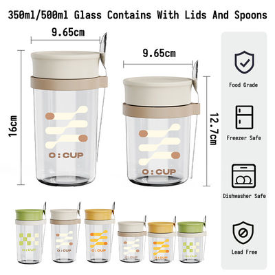4 Pack Overnight Oats Containers With Lids And Spoons