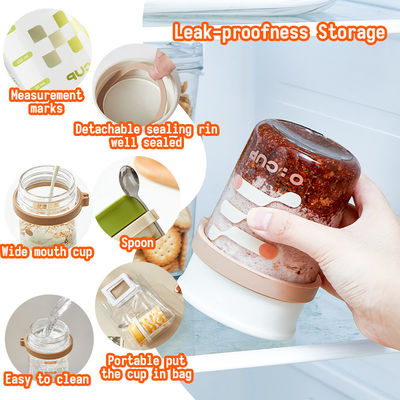 4 Pack Overnight Oats Containers With Lids And Spoons