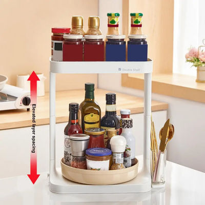 Pull-out Detachable 360 degree Rotating Kitchen Shelf Multi-purpose Seasoning Rack Turntable