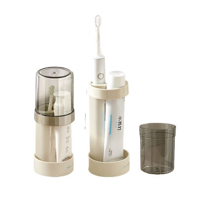 Toothbrush Holder Stand with Cover Cup Height Adjustable Electric Toothbrush Holders for Bathrooms