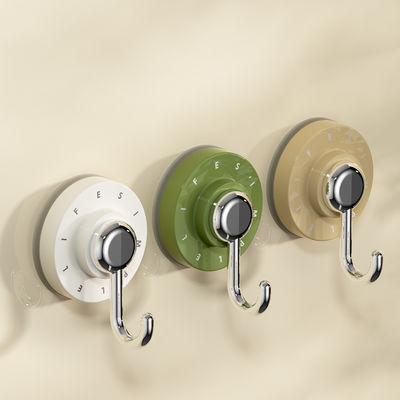 New Design Reusable Wall Hanging ABS Shower Hooks Strong Adsorption Vacuum Suction Cup Hooks