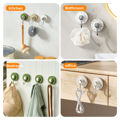 New Design Reusable Wall Hanging ABS Shower Hooks Strong Adsorption Vacuum Suction Cup Hooks
