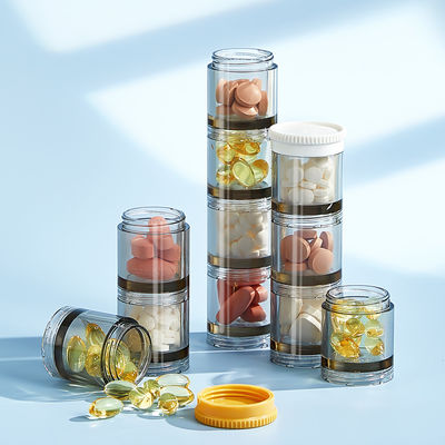 Weekly Pill Organizer 3 Times A Day 7 Day Pill Box With Separate Compartment Internal Box Threaded Knob Structure Large Medicine Organizer Box