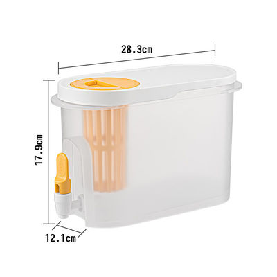 3.9L Cold Kettle with Faucet Large Capacity Double Filtration Space Save Drink Dispenser Water Jug Cold Water Pitcher