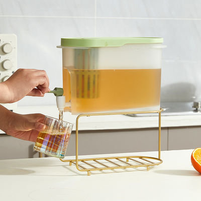 3.9L Cold Kettle with Faucet Large Capacity Double Filtration Space Save Drink Dispenser Water Jug Cold Water Pitcher