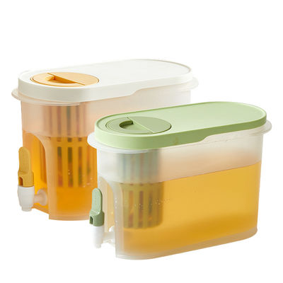 3.9L Cold Kettle with Faucet Large Capacity Double Filtration Space Save Drink Dispenser Water Jug Cold Water Pitcher