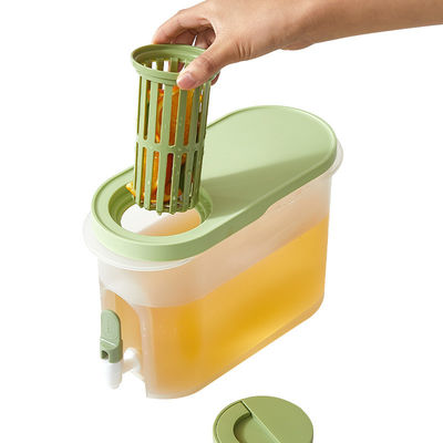 3.9L Cold Kettle with Faucet Large Capacity Double Filtration Space Save Drink Dispenser Water Jug Cold Water Pitcher