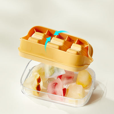 6-grid Mini Household Ice Silicone Tray for Freezer Ice Mold Ice Maker Ice Cube Tray with Lid Shovel