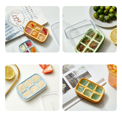 6-grid Mini Household Ice Silicone Tray for Freezer Ice Mold Ice Maker Ice Cube Tray with Lid Shovel