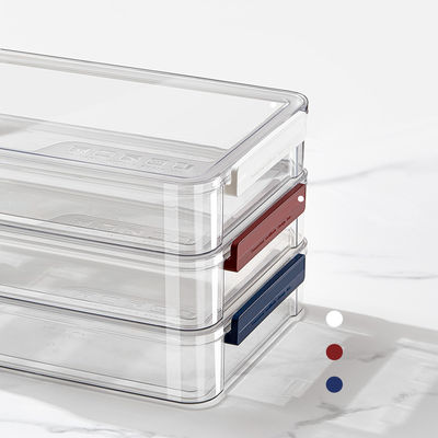 Clear A4 Document Storage Box with Wine Red Snap Tight Lid PET Files Documents Magazines Notebooks Box Organizer Holder Desk