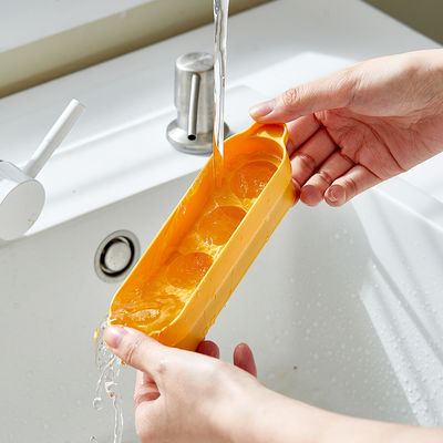 Flexible 4-grid Ice Molds For Freezer Easy Release Stackable Ice Trays For Cocktail