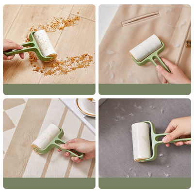 Tearable Roll Paper Sticky Roller Dust Wiper Pet Hair Clothes Carpet Tousle Remover Replaceable Home Cleaning Brush Accessories