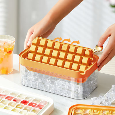 Fridge Multilayer Stackable Ice Cube Trays 32 Grids Flip Out Custom Ice Cube Molds